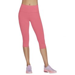 Spodenki sportowe damskie Skechers Go Walk High Waisted Capri Short. Czerwone obuwie sportowe damskie Skechers, bez wzorów, z elastanu, bez zapięcia, na fitness i siłownię. Za 119.99 zł.