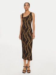 Versace Jeans Couture Sukienka codzienna 77HAO978 Czarny Slim Fit. Czarne sukienki damskie Versace Jeans Couture, na co dzień, bez wzorów, z bawełny, bez kołnierzyka, bez ramiączek, proste. Za 1,329.00 zł.