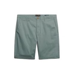 Szorty chino Superdry Premium Regular. Zielone szorty męskie Superdry, bez wzorów, eleganckie. Za 270.95 zł.