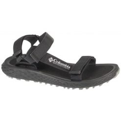Sandały Columbia Konos Globetrot Sandal 2126931010 czarne. Czarne sandały męskie bez wzorów, z gumy, bez zapięcia. W wyprzedaży za 302.87 zł.