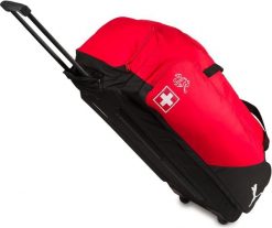 Torba podróżna turystyczna sportowa na kółkach PUMA SWISS LIGA 075583-01. Czarne torby podróżne damskie Puma, bez wzorów, z materiału, duże. Za 199.00 zł.