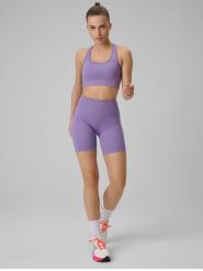 Legginsy do biegania krótkie damskie z wysokim stanem. Czerwone legginsy sportowe damskie 4F, l, bez wzorów, z dzianiny, z podwyższonym stanem, krótkie, do biegania. Za 89.99 zł.