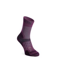 Skarpety biegowe damskie Bridgedale Trail Run Ultralight Zero Merino Sport Boot. Fioletowe skarpetki damskie Bridgedale, bez wzorów. Za 86.89 zł.