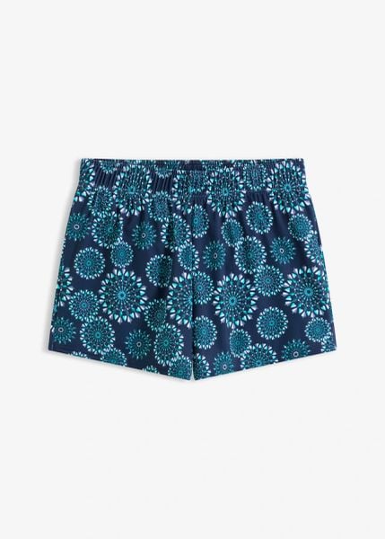 Szorty kąpielowe z wszytymi figami bikini. Niebieskie bikini bonprix, bez wzorów. Za 77.99 zł.