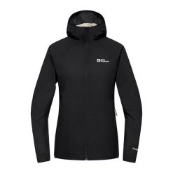 Kurtka przeciwwiatrowa damska Jack Wolfskin Prelight Octa. Czarne kurtki sportowe damskie Jack Wolfskin, bez wzorów, bez ramiączek, bez kaptura, trekkingowe. Za 649.99 zł.