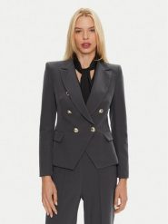 Rinascimento Marynarka CFC0119987003 Szary Regular Fit. Szare marynarki i żakiety damskie Rinascimento, bez wzorów, z syntetyku, bez kołnierzyka, bez ramiączek. Za 579.99 zł.