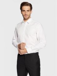 Hugo Koszula Elisha02 50479396 Biały Extra Slim Fit. Białe koszule męskie Hugo, m, bez wzorów, z bawełny, biznesowe, bez kołnierzyka, bez ramiączek. Za 289.99 zł.