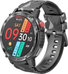 Smartwatch Rubicon RNCF08 Black Czarno-brązowy. Brązowe zegarki smartwatch Rubicon, bez wzorów. Za 187.46 zł.