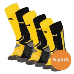 Skarpety snowboardowe Xtreme, 6 par, Multi Żółty. Żółte skarpetki damskie XTREME SOCKSWEAR, bez wzorów. Za 499.99 zł.