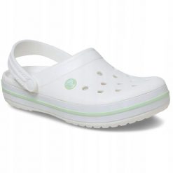 Chodaki Klapki Unisex Crocband 11016 Clog 42-43. Białe klapki damskie Crocs, bez wzorów, z materiału, bez obcasa, bez zapięcia. Za 289.99 zł.