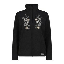 Damska polarowa bluza z zamkiem CMP. Czarne bluzy damskie CMP, na jesień, l, bez wzorów, z materiału, eleganckie, bez ramiączek, bez kaptura. Za 413.00 zł.