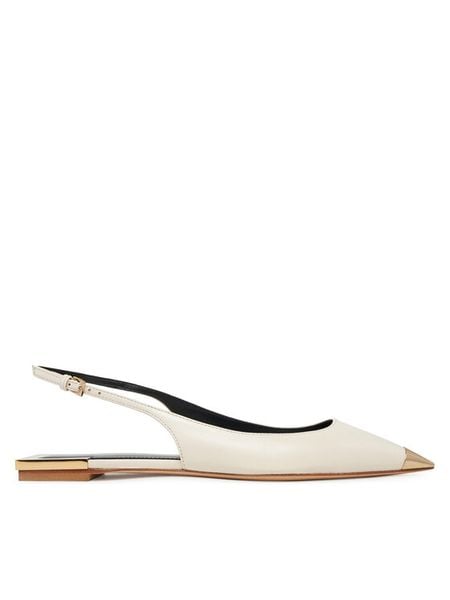 Elisabetta Franchi Baleriny SA-07L-51E2 Écru. Balerinki damskie Elisabetta Franchi, bez wzorów, ze skóry, bez obcasa, bez zapięcia. Za 1,369.00 zł.