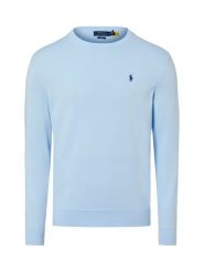 Polo Ralph Lauren sweter z dzianiny Mężczyźni Bawełna niebieski, XL. Niebieskie swetry męskie Polo Ralph Lauren, m, bez wzorów, z bawełny, eleganckie, bez kołnierzyka, bez ramiączek. Za 479.95 zł.