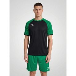 Koszulka Hummel League. Czarne bluzki damskie Hummel, bez wzorów, eleganckie, bez kołnierzyka, bez ramiączek. Za 167.00 zł.