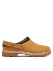 Timberland Klapki Clog TB0A2PSB7541 Brązowy jasny. Brązowe klapki damskie Timberland, bez wzorów, z nubiku, bez obcasa, bez zapięcia. Za 779.99 zł.