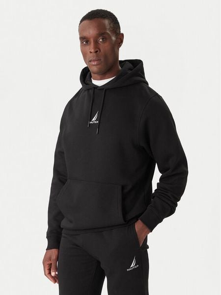 Nautica Bluza Wallowa N1T04066 Czarny Regular Fit. Czarne bluzy męskie Nautica, l, bez wzorów, z bawełny, bez ramiączek, bez kaptura. Za 189.99 zł.