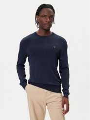 Guess Sweter M4YR29 Z3DM0 Granatowy Regular Fit. Niebieskie swetry męskie Guess, m, z aplikacjami, z wiskozy, bez kołnierzyka, bez ramiączek. Za 339.99 zł.