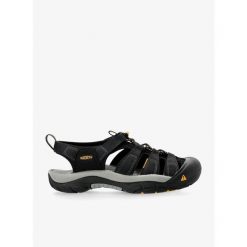 Sandały trekkingowe męskie Keen Newport H2. Czarne buty zimowe męskie Keen, bez wzorów, bez obcasa, bez zapięcia. Za 377.99 zł.