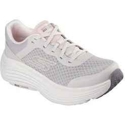 Buty sportowe damskie Skechers Max Cushioning Endea. Szare obuwie sportowe damskie Skechers, bez wzorów, z syntetyku, bez zapięcia, na fitness i siłownię. Za 490.00 zł.