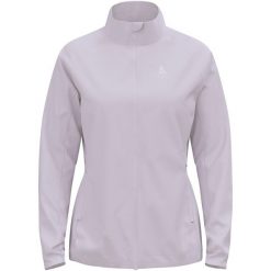 Kurtka techniczna damska ODLO Brensholmen Jacket. Fioletowe kurtki sportowe damskie ODLO, bez wzorów, bez ramiączek, bez kaptura, trekkingowe. Za 651.89 zł.
