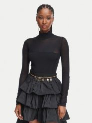 Elisabetta Franchi Body BK-09B-67E2-V320 Czarny Slim Fit. Czarne body Elisabetta Franchi, bez wzorów, z syntetyku. Za 1,369.00 zł.