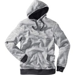 Bluza z kapturem bonprix szary melanż. Szare bluzy męskie bonprix, l, bez wzorów, bez ramiączek, z kapturem. Za 74.99 zł.