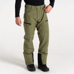 Spodnie narciarskie dla mężczyzn Dare2B DMW573R. Zielone spodnie sportowe męskie Dare 2B, m, bez wzorów, narciarskie. Za 349.99 zł.