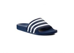 Klapki Adilette Rozmiar 46 Niebieski - 288022. Zielone klapki męskie Adidas, bez wzorów, z materiału, bez zapięcia. Za 230.10 zł.