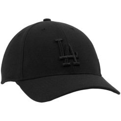 Czapka z daszkiem 47 Brand MLB Los Angeles Dodgers B-MVPSP12WBP-BKE. Czarne czapki damskie 47 Brand, bez wzorów. Za 98.89 zł.