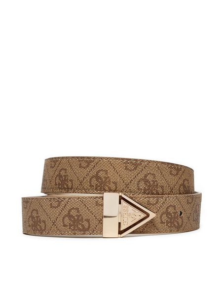 Guess Pasek Damski BW9142 P4330 Beżowy. Brązowe paski damskie Guess, z aplikacjami, ze skóry. Za 159.99 zł.