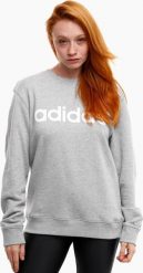 Adidas Bluza damska adidas Essentials Linear French Terry szara IC6880 L. Szare bluzy damskie Adidas, l, bez wzorów, bez ramiączek, bez kaptura. Za 198.86 zł.