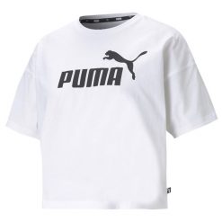 Koszulka z krótkim rękawem Damska Puma Essentials Biały. Białe bluzki damskie Puma, m, bez wzorów, sportowe, bez kołnierzyka, bez ramiączek. Za 218.00 zł.