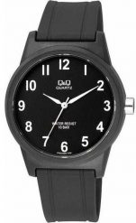 Zegarek męski QQ VR35-022 czarny. Czarne zegarki męskie Q&Q, bez wzorów. Za 119.00 zł.