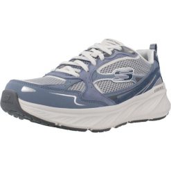 Buty SKECHERS EDGERIDE COOL FUSION Niebieski. Niebieskie obuwie trekkingowe damskie Skechers, ze skóry, bez zapięcia. Za 361.10 zł.