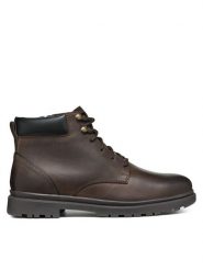 Geox Trapery U Andalo U46DDC 000FF C6009 Brązowy. Brązowe buty zimowe męskie Geox, bez wzorów, ze skóry, bez obcasa, bez zapięcia. Za 439.99 zł.