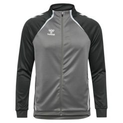 Kurtka z dresu Hummel Lead 2.0. Szare kurtki sportowe damskie Hummel, bez wzorów, z dresówki, bez ramiączek, bez kaptura. Za 283.00 zł.