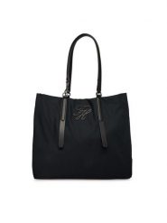 Tommy Hilfiger Torebka Th Elevated Nylon Tote AW0AW18406 Czarny. Czarne shopperki damskie Tommy Hilfiger, bez wzorów, z materiału, bez dodatków. Za 649.99 zł.