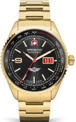 Zegarek Swiss Military Hanowa Męski czarna tarcza 42 mm (SMWGH2101010). Czarne zegarki męskie Swiss Military Hanowa, bez wzorów. Za 1,080.99 zł.