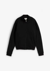 Bluza rozpinana z czystej bawełny organicznej. Czarne bluzy damskie bonprix, bez wzorów, z bawełny, bez ramiączek, bez kaptura. Za 109.99 zł.