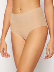Chantelle Figi klasyczne z wysokim stanem Soft Stretch C26470 Beżowy. Brązowe majtki damskie Chantelle, z syntetyku. Za 49.99 zł.