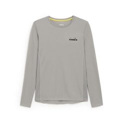 Koszulka damska DIADORA L. LS CORE TEE. Szare bluzki damskie Diadora, l, bez wzorów, bez kołnierzyka, bez ramiączek. Za 49.99 zł.