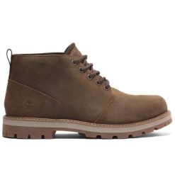 Timberland Britton Road Mid Chukka WP Rust Trzewiki męskie. Brązowe botki męskie Timberland, bez wzorów, biznesowe, bez obcasa, bez zapięcia. W wyprzedaży za 639.99 zł.