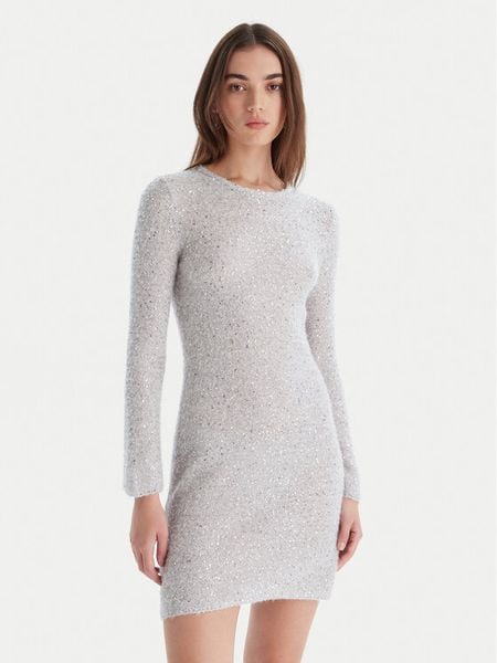 Marella Sukienka dzianinowa Arles 2523326042 Écru Slim Fit. Sukienki damskie Marella, xl, bez wzorów, z dzianiny, bez kołnierzyka, bez ramiączek. Za 1,119.00 zł.