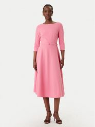 Rinascimento Sukienka koktajlowa CFC0127892003 Różowy Regular Fit. Czerwone sukienki damskie Rinascimento, xs, bez wzorów, z syntetyku, wizytowe, bez kołnierzyka, bez ramiączek. Za 699.99 zł.