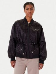 Guess Kurtka przejściowa V5YL11 WHFU0 Czarny Regular Fit. Czarne kurtki damskie Guess, xl, z aplikacjami, z syntetyku, bez kaptura. Za 529.99 zł.