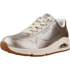 Buty SKECHERS UNO SHININ BRIGHT Srebrny. Brązowe obuwie trekkingowe damskie Skechers, z materiału, bez zapięcia. Za 320.99 zł.