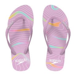 Klapki japonki damskie Speedo Flip Flop. Czerwone klapki damskie Speedo, bez wzorów, sportowe, bez obcasa, bez zapięcia. Za 69.99 zł.