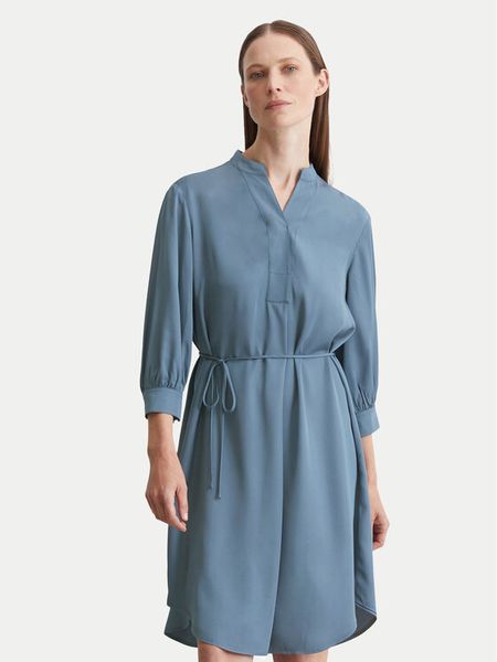 Marc O'Polo Sukienka koszulowa 408 1169 21467 Niebieski Loose Fit. Niebieskie sukienki damskie Marc O'Polo, bez wzorów, z wiskozy, bez kołnierzyka, bez ramiączek, koszulowe. Za 349.99 zł.