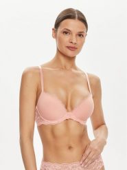 Calvin Klein Underwear Biustonosz push-up 000QF6394E Koralowy. Pomarańczowe biustonosze Calvin Klein Underwear, bez wzorów, z syntetyku. Za 159.99 zł.