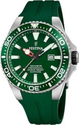 Zegarek Festina Męski F20664-2 zielony. Zielone zegarki męskie Festina, bez wzorów. Za 492.99 zł.